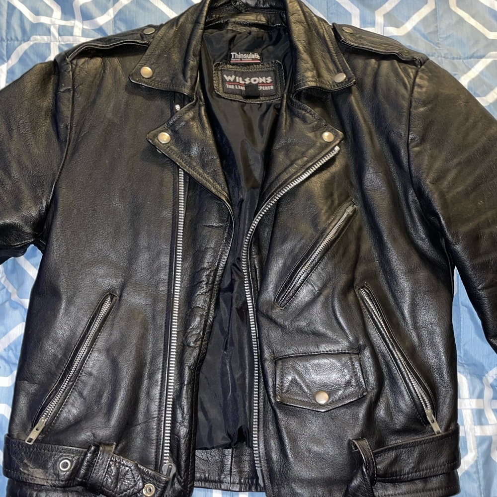 Black leather Wilson jacket!